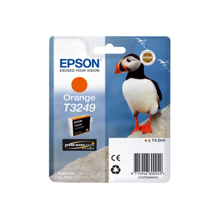 Tinteiro Epson T3249 Laranja de Alta Capacidade - Rendimento de 980 Páginas - C13T32494010