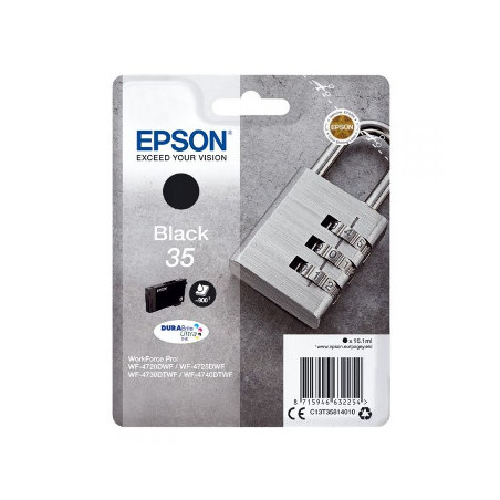 Tinteiros Epson 35 Preto de Alta Capacidade C13T35814010 - 16,1ml - Rendimento de Impressão de 950 Páginas