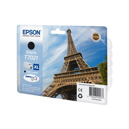 Tinteiro Epson T7021 Preto - 45,2ml - Rendimento para 2400 páginas