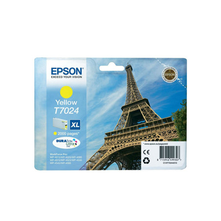 Tinteiro Epson T7024 Amarelo C13T70244010 - Melhor Preço e Alta Capacidade - 21,3ml, Rendimento de 2000 Páginas