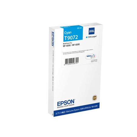 Tinteiro Epson T9072 Azul C13T907240 - Tinta de Alta Qualidade para Impressoras Epson - 69ml - Rendimento de 7000 Páginas