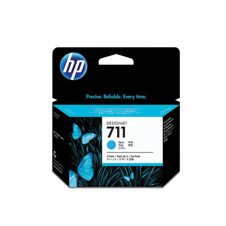 Pacote de Tinteiros HP 711 Azul CZ134A de 29ml - 3 unidades