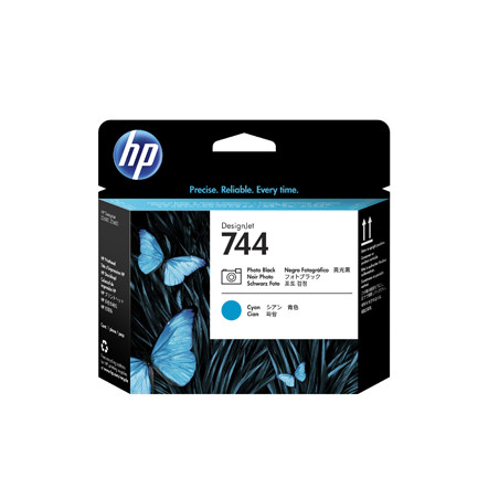  Cabeça de Impressão HP 744 Preto e Azul F9J86A - Alta Qualidade de Impressão Garantida