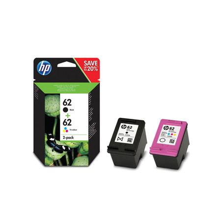 Pack de Tinteiros HP 62 Preto e Cor (N9J71AE) - Tinta de Qualidade para Impressões Nítidas
