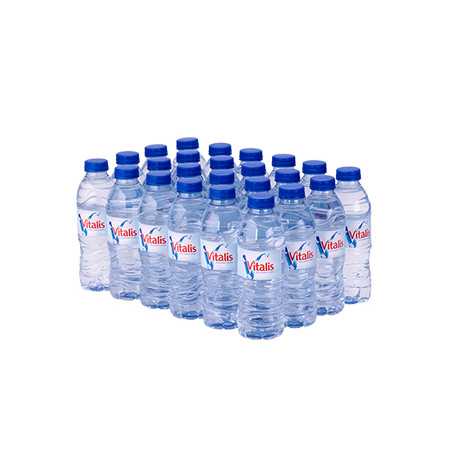 Pack de 24 garrafas de Água Mineral Vitalis 0,33L para hidratação diária