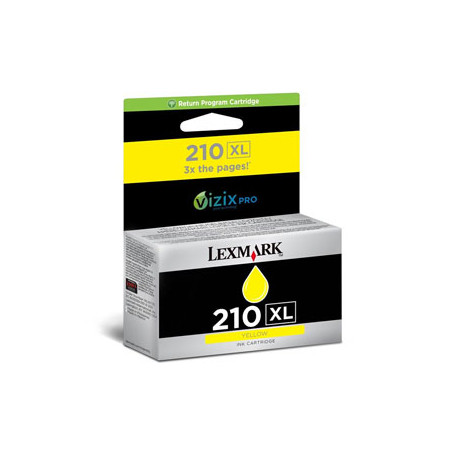 Tinteiro LEXMARK Retorno 210XL Amarelo 14L0177E - Rendimento de 1600 Páginas