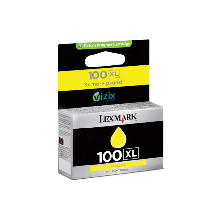 Tinteiro LEXMARK 100XL Amarelo de Alto Rendimento - 600 Páginas