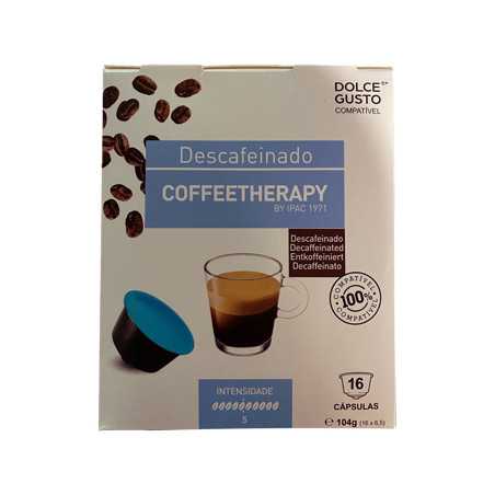 Cápsulas de Café Descafeinado CoffeeTherapy DG - Caixa com 16 unidades para momentos relaxantes