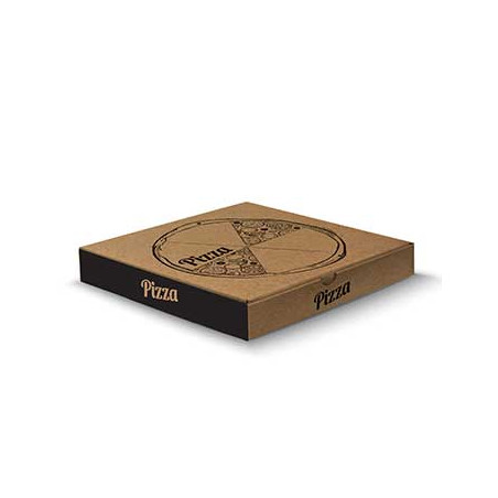  Caixa para Pizza de Cartão Kraft 360x360x35mm (pacote com 100 unidades)