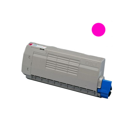 Toner Compatível para Impressora OKI - Cor Magenta - Modelo 44318606 - Rendimento de 11500 Páginas