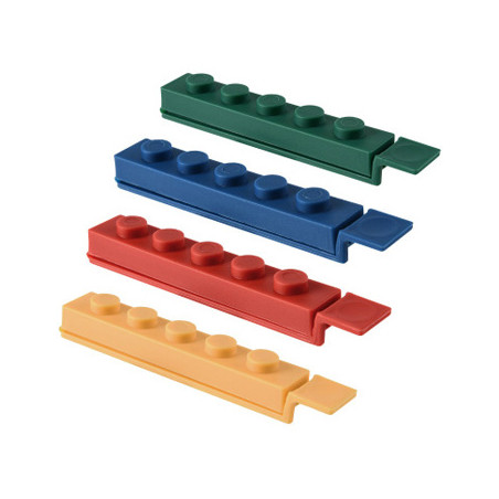 Molas para Sacos em Estilo Lego - Embalagem com 4 unidades