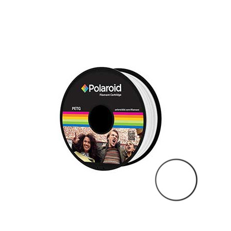 Filamento Polaroid Universal PETG 1.75mm 1Kg Branco - Alta Qualidade para Impressão 3D