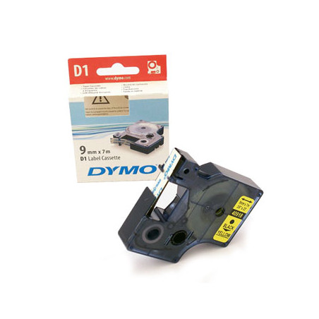 Fita de Gravação Dymo 9mm x 7m - Preto e Amarelo | Fita Dymo 40918 para Rótulos Duráveis