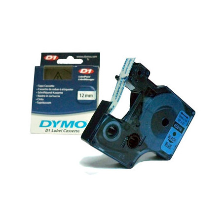  Fita de Gravação Dymo 12mmX7m - Impressão de Texto Preto e Azul (Ref. 45016) | Alta qualidade e durabilidade para etiquetas per