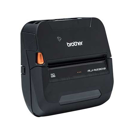 Impressora de etiquetas e recibos portátil RJ4230B com conexão USB, Bluetooth e NFC