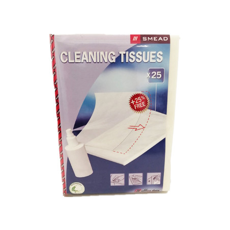 Panos de Limpeza Equip - Tissues de Limpeza Smead 25x14cm (Pacote com 25 Unidades)