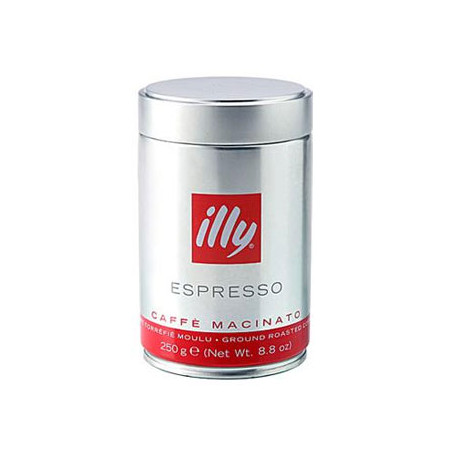Café Moído ILLY Tostatura Média em Lata de 250 gramas - Desfrute do sabor equilibrado e aromático do café moído ILLY!