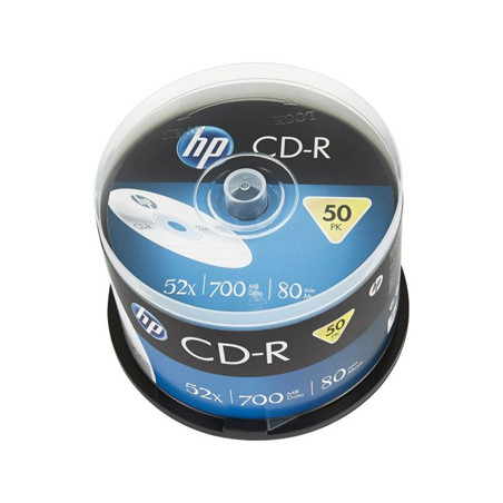 CD-R HP 700MB 52x 80min - Pacote de 50 unidades para armazenamento de dados