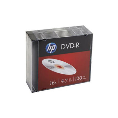  DVD-R HP 4.7GB 16X Slim Case 10 - Alta Capacidade de Armazenamento e Velocidade de Gravação Rápida