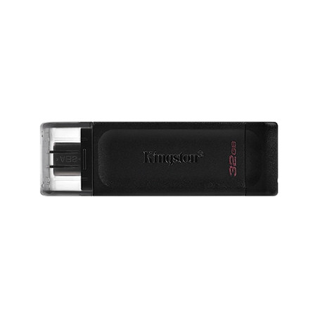  Pen Drive Kingston DataTraveler 70 Preto, Capacidade de 32GB USB-C 3.2