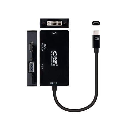 Adaptador USB-C para VGA, DVI e HDMI - Conecte seu dispositivo com facilidade!