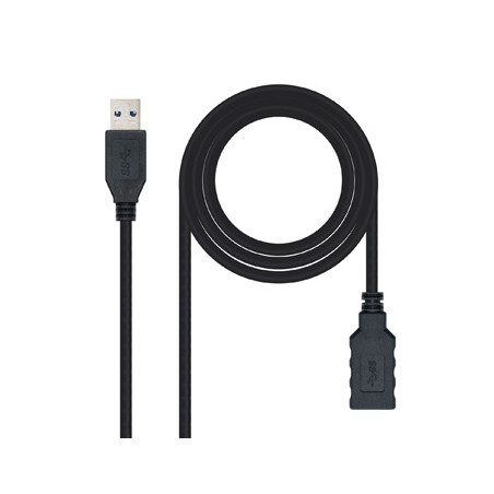 Cabo USB-A 3.0 Macho para Fêmea, 2 metros de comprimento, na cor preta