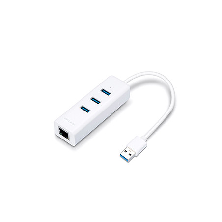 Adaptador USB 3.0 para Ethernet Gigabit com 3 Portas USB
