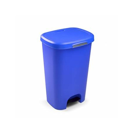 Contentor Plástico com Pedal de 50 Litros Azul - Organização Eficiente e Higiênica para o seu Ambiente
